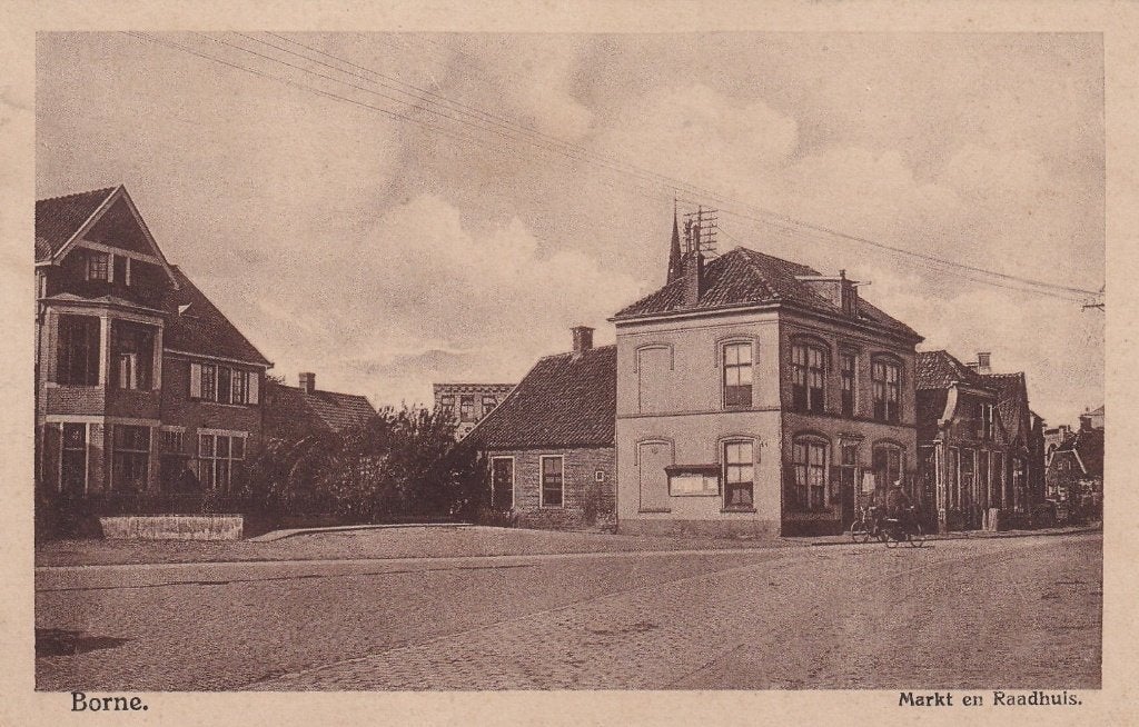 Borne, Markt, Hengelo., Verzamelen, Verzenden, 1920 tot 1940, Gelopen, Overijssel