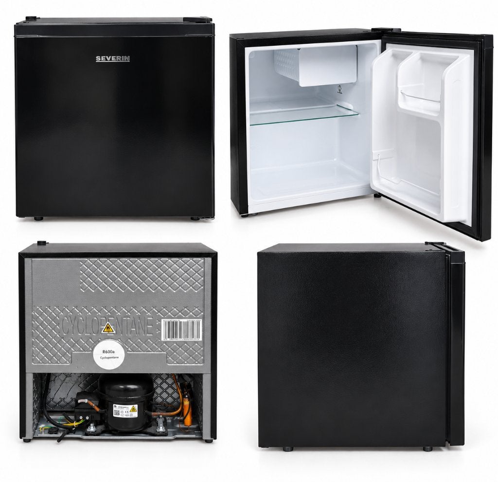 Кoelkast 45L Severin KB 8879 mini – zwart, Caravans en Kamperen, Ophalen of Verzenden, Zo goed als nieuw, Koeltas, Elektrisch