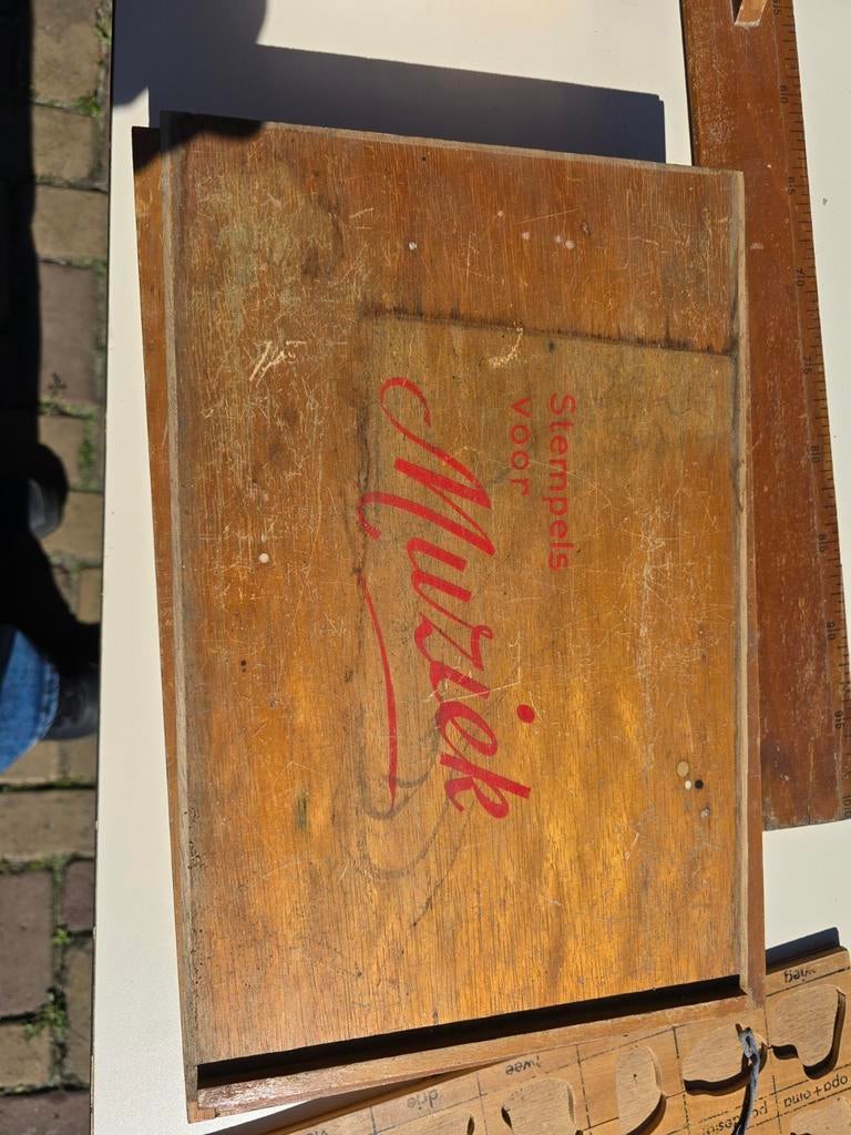 Oude vintage stempel van muziek, Antiek en Kunst, Ophalen of Verzenden