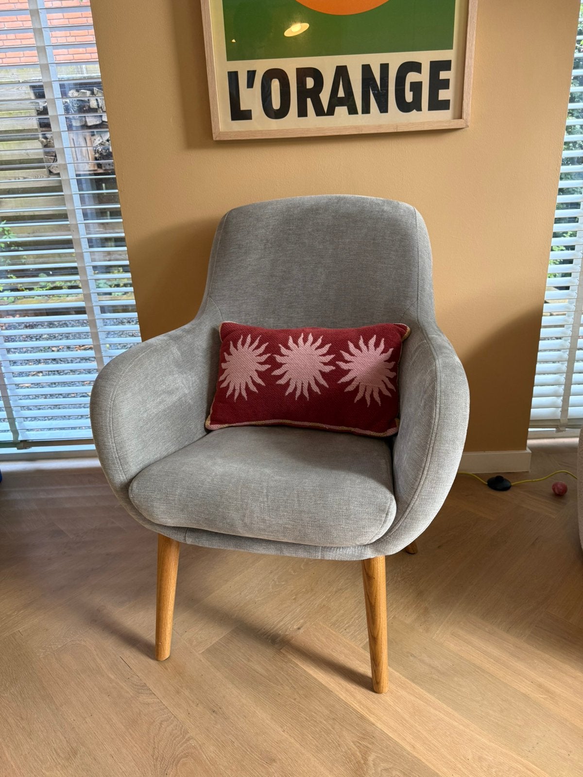 Grijze Fauteuil Avis – Leen Bakker, Ophalen, Gebruikt, Minder dan 75 cm, Scandinavisch