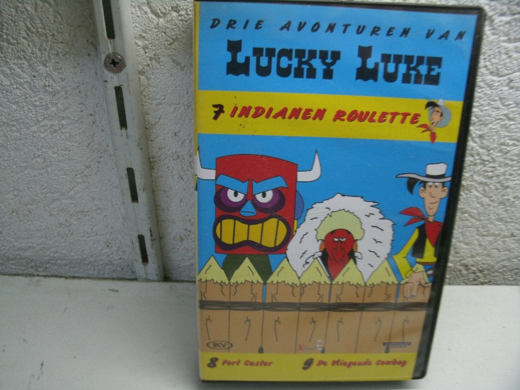 vhs 20a lucky luke 7-9 indianen roulette, Alle leeftijden, Ophalen of Verzenden, Zo goed als nieuw