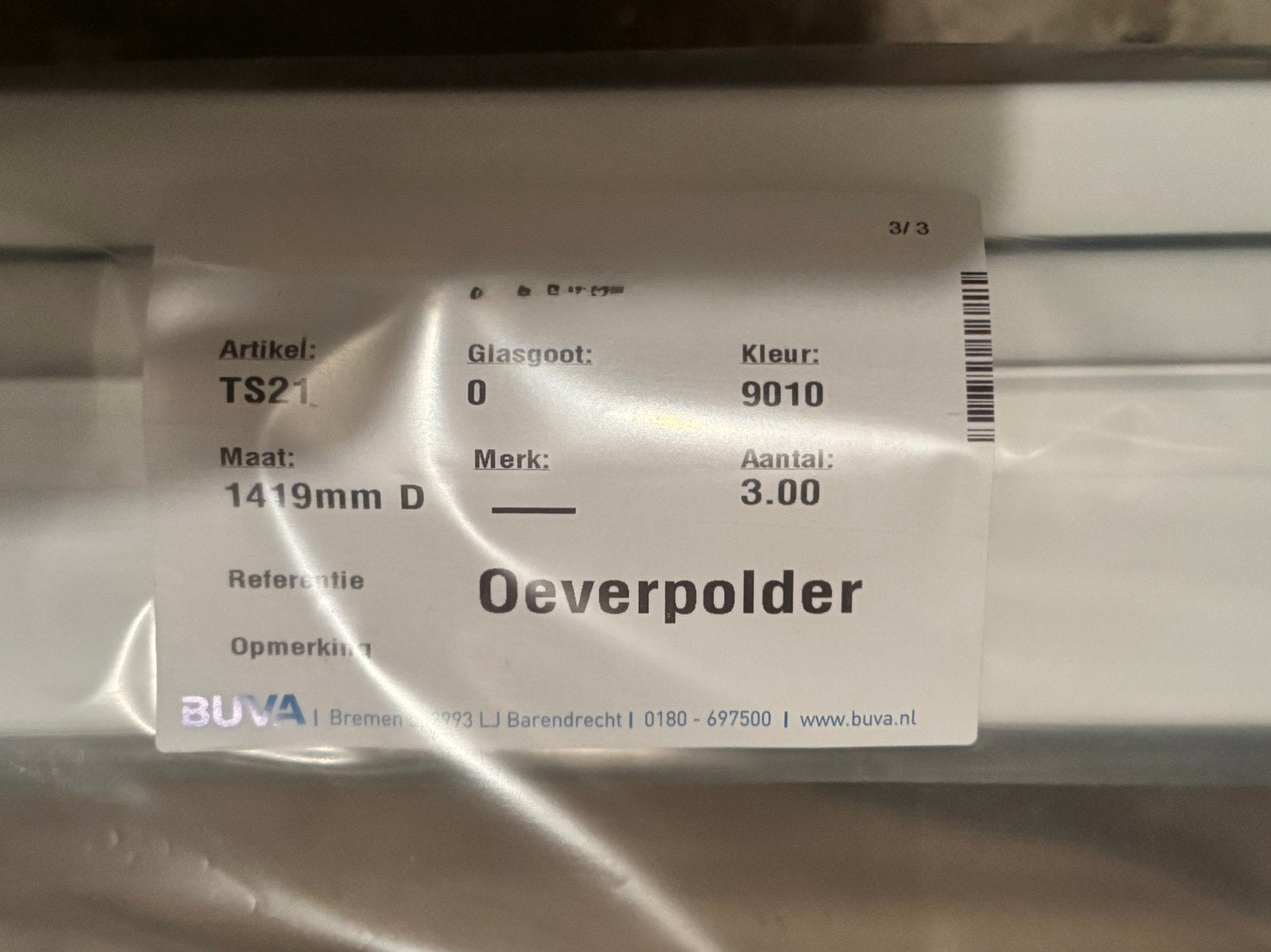 3x Nieuw BUVA Oeverpolder ventilatierooster TS21 1419 mm, Doe-het-zelf en Verbouw, Ophalen, Zo goed als nieuw