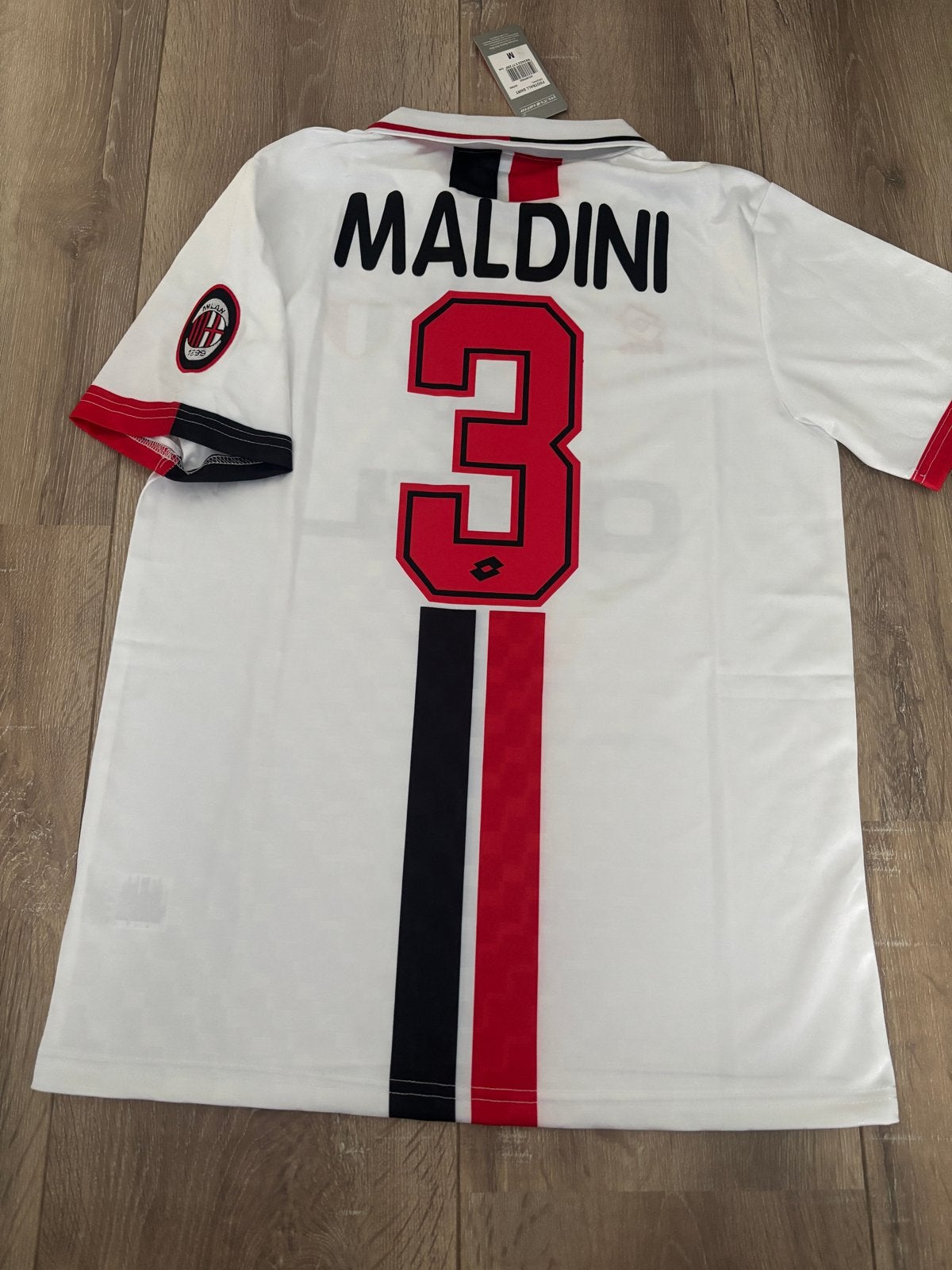 Maldini #3 AC Milan Spelersversie Shirt Maat M, Maat M, Ophalen of Verzenden, Nieuw, Shirt