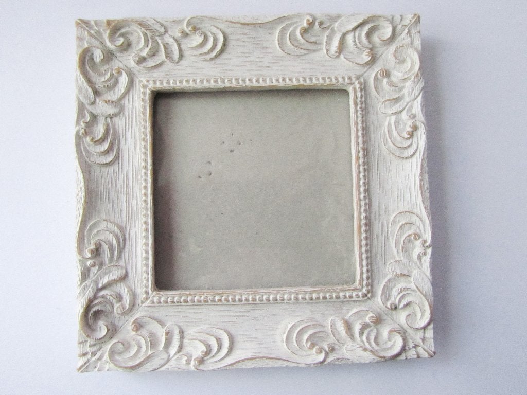 Vintage houten fotolijst met houtsnijwerk en glasplaat, Audio, Tv en Foto, Fotografie | Fotolijsten, Verzenden, Zo goed als nieuw