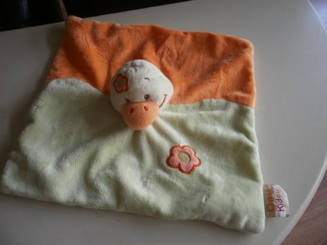dou kidou Tut lap eend/kuiken vogel van groen/oranje Bloem, Ophalen of Verzenden, Nieuw, Eend