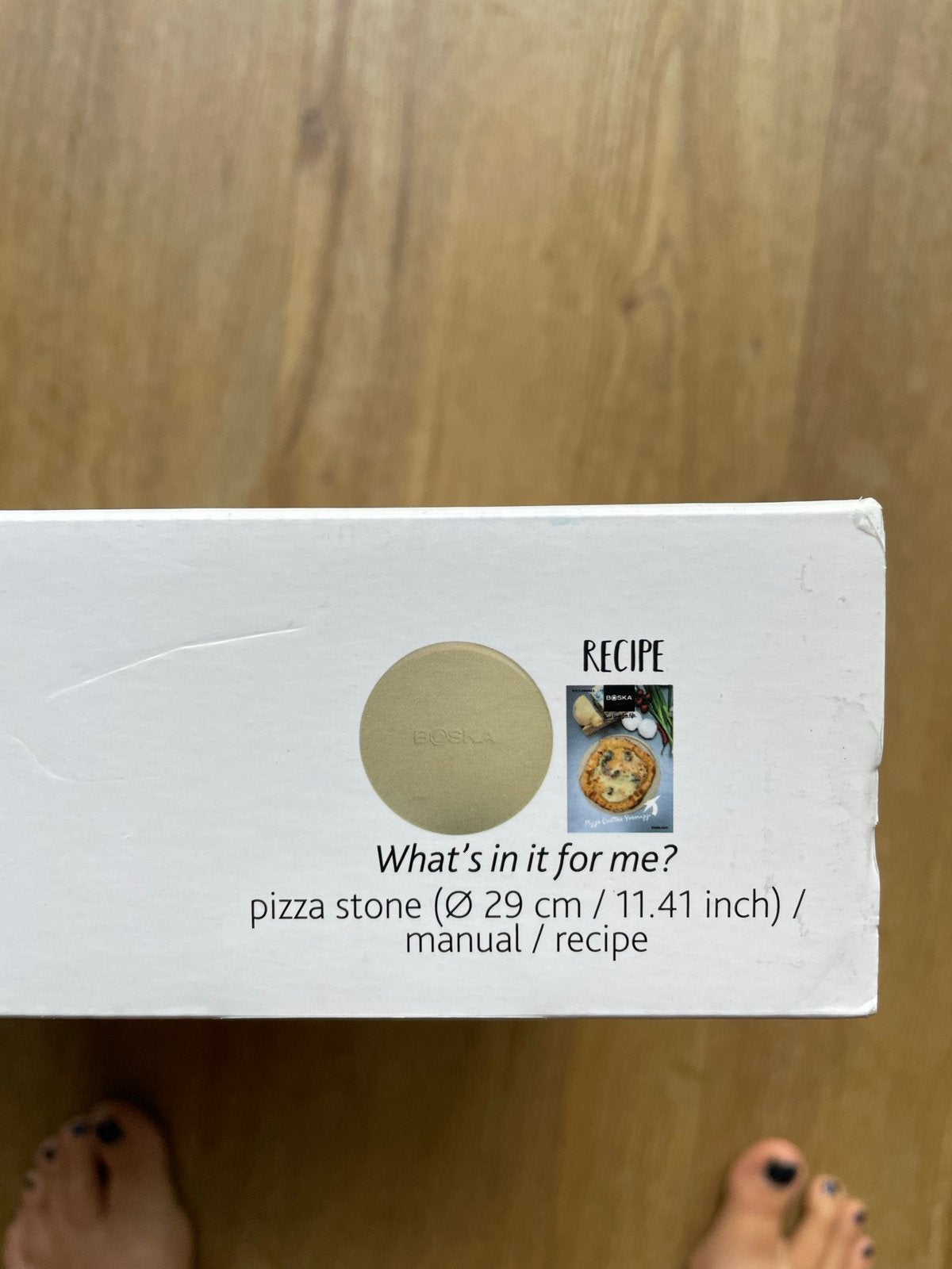 Boska Pizzasteen Deluxe met pizzaschep - 29 cm, Huis en Inrichting, Beige, Ophalen of Verzenden, Steen/keramiek, Overige typen