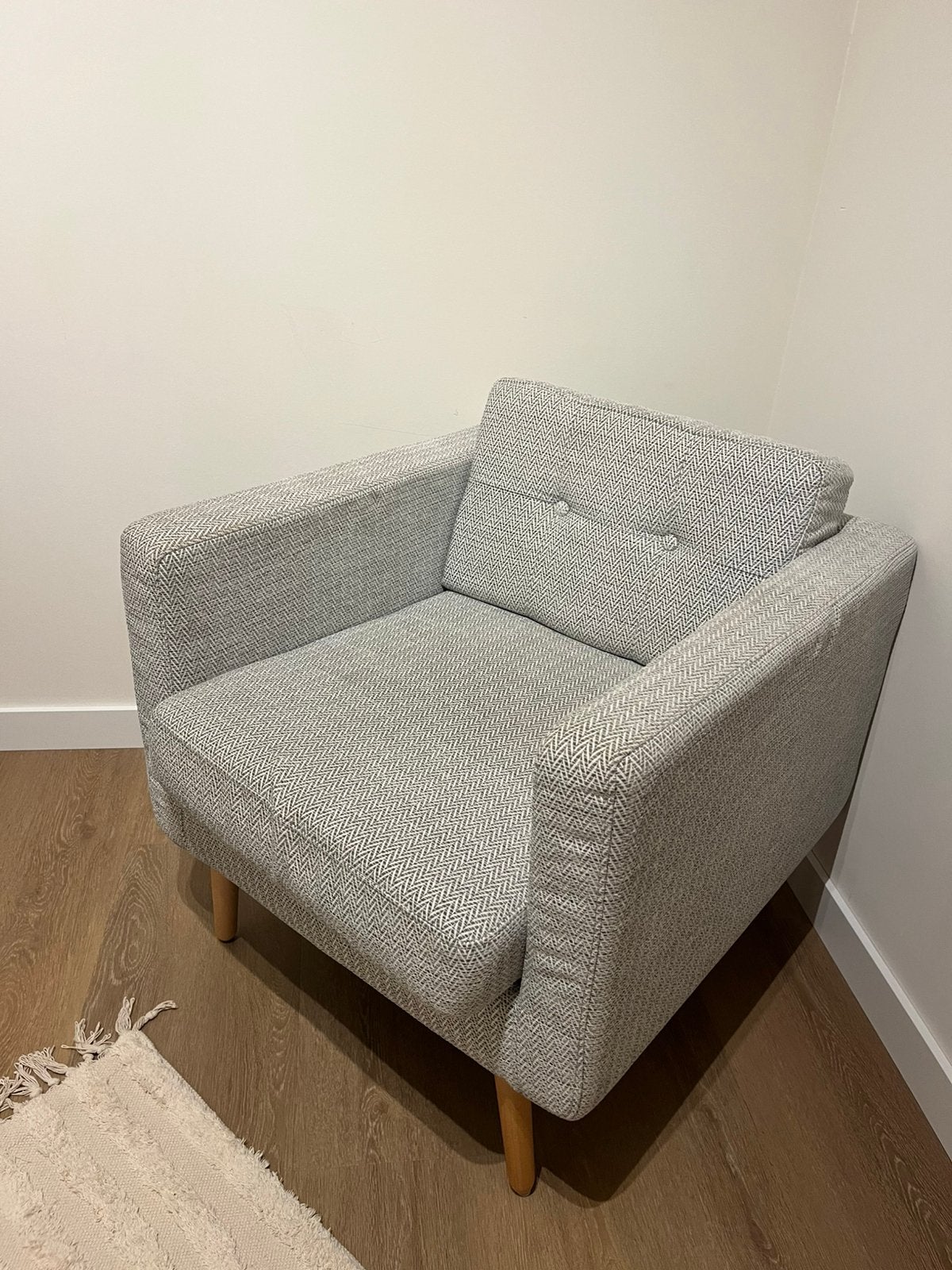 Fauteuil scandi style, Ophalen, Gebruikt, Scandi, 75 tot 100 cm