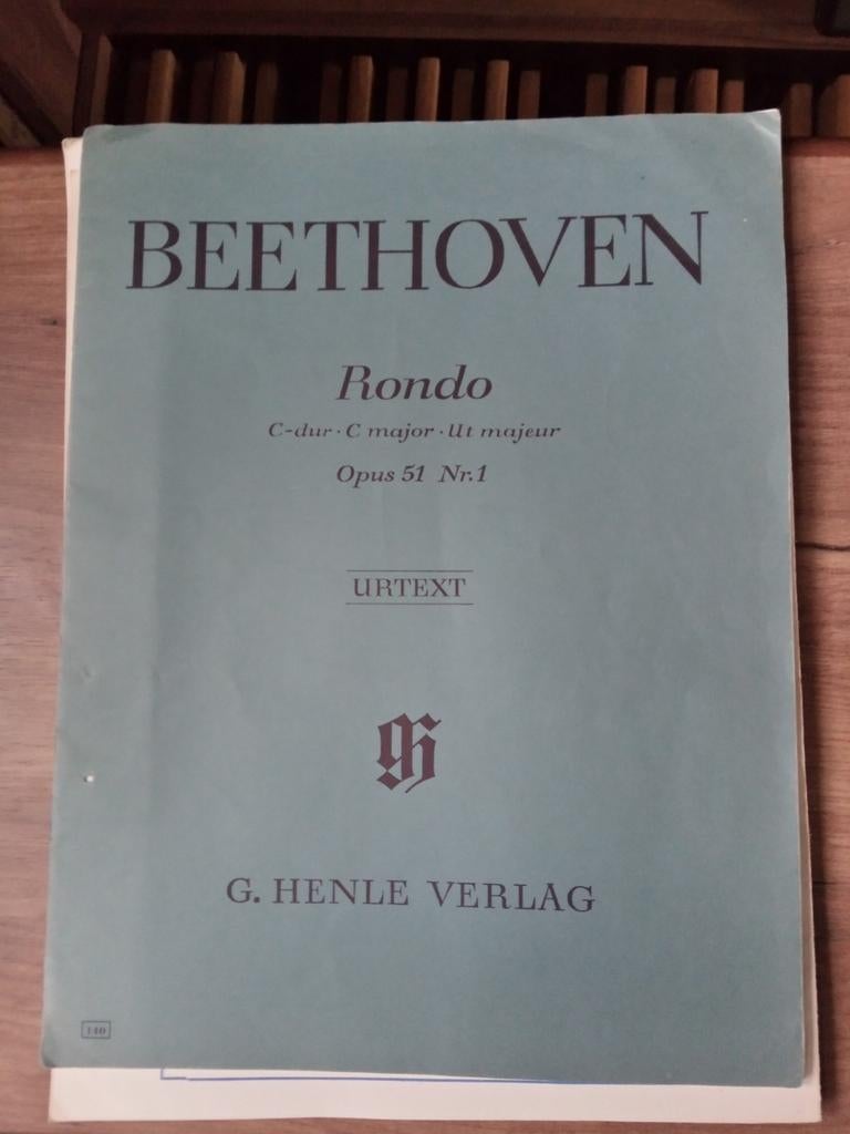 Beethoven Rondo Bladmuziek van G.Henle Verlag, Ophalen of Verzenden