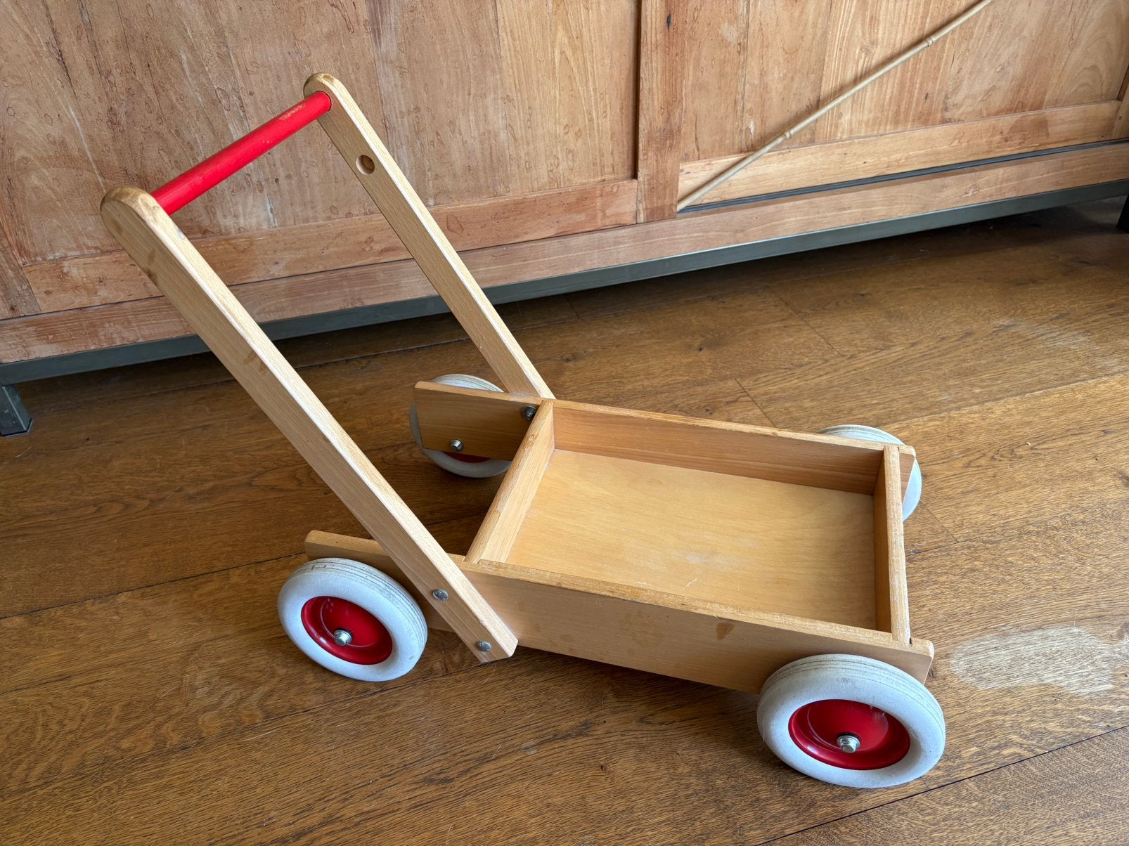 Loopkar van hout, Ophalen, Gebruikt, Duw- of Trekspeelgoed