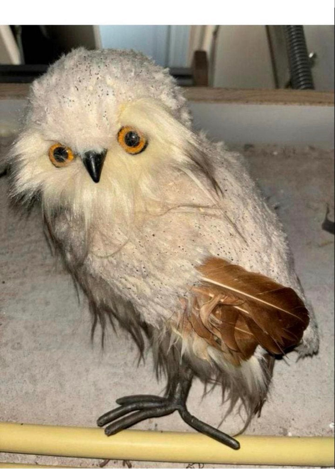 Decoratieve Witte Uil met Bruine Vleugels, Overige materialen, Overige stijlen, Ophalen of Verzenden, Zo goed als nieuw