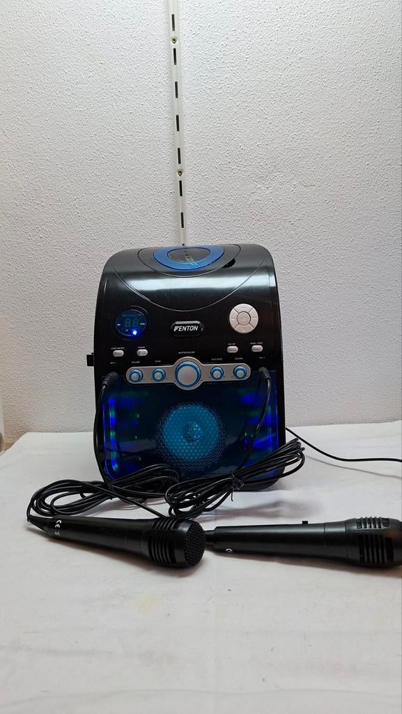 Fenton Karaoke Set met Microfoons - CD/BT Speler, Audio, Tv en Foto, Karaoke-apparatuur, Ophalen of Verzenden
