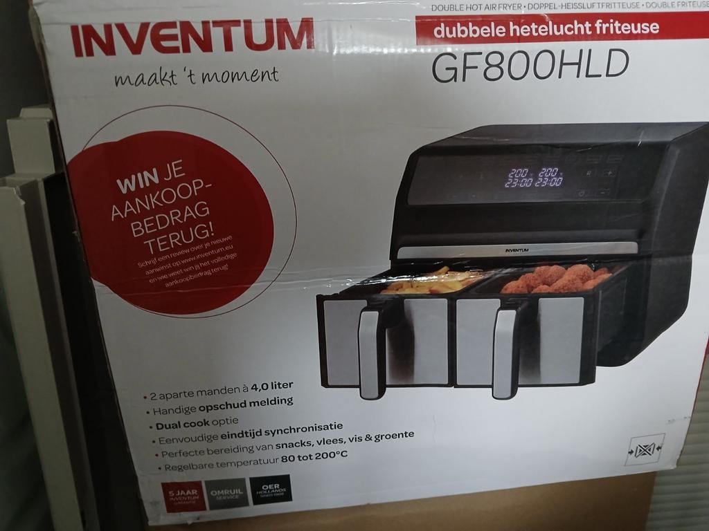 Inventum GF800HLD, Witgoed en Apparatuur, Frituurpannen, 4 liter of meer, Ophalen