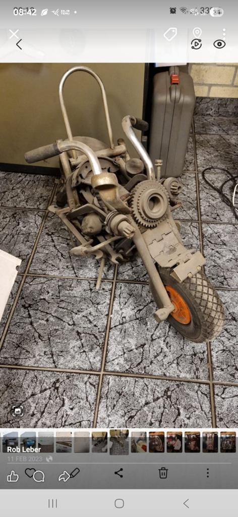 Unieke metalen motorfiets sculptuur - Kunstobject, Hobby en Vrije tijd, Ophalen of Verzenden