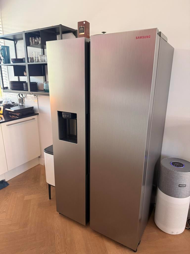 Samsung Amerikaanse Koelkast met water en ijsblokdispenser, Ophalen, Gebruikt, 200 liter of meer, 60 cm of meer