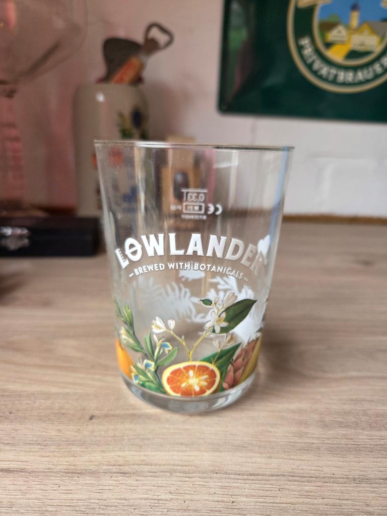 Lowlander bierglas 0,33L, Ophalen, Zo goed als nieuw, Bierglas