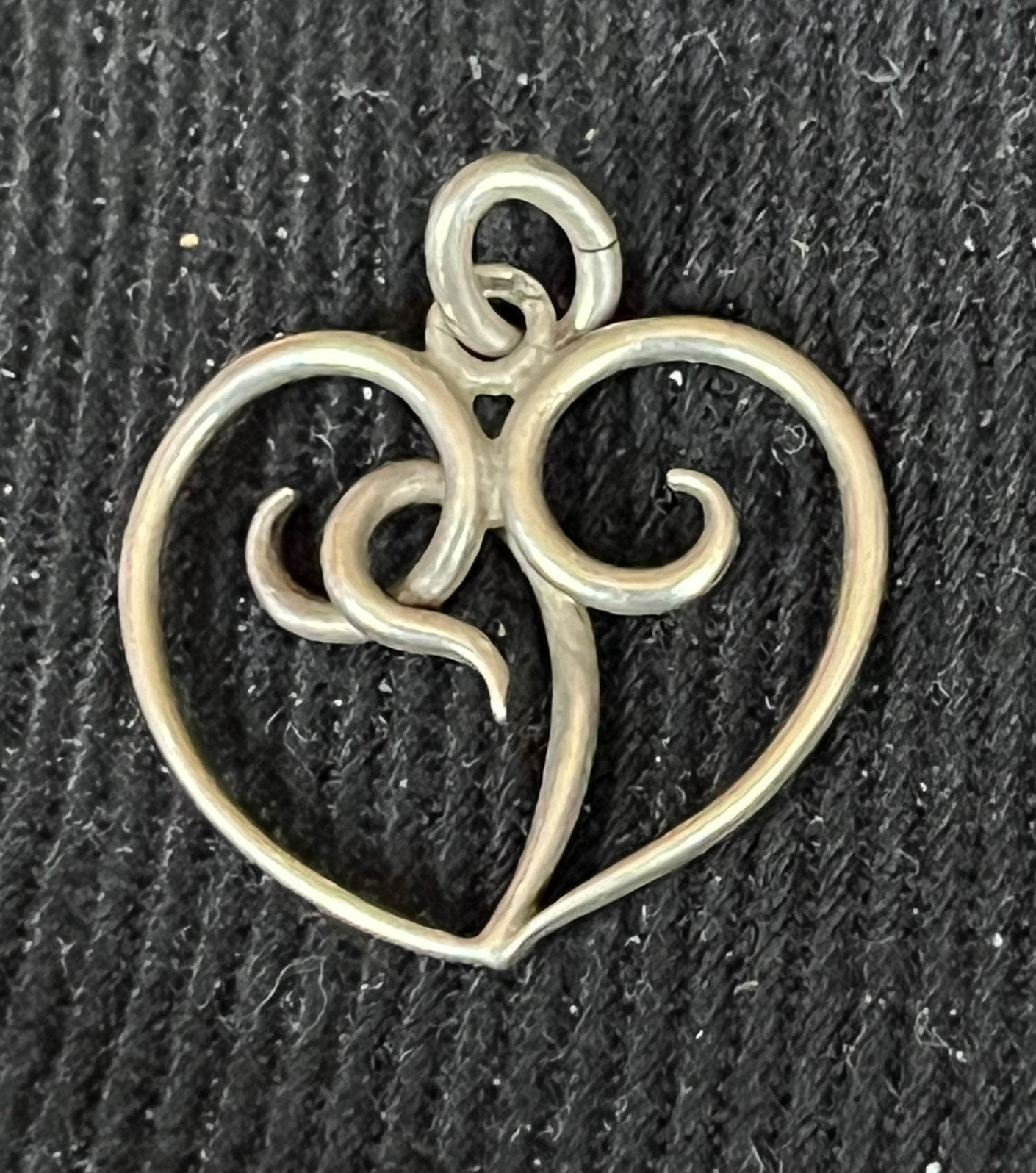 Antiek Zilvrren Hanger, Ophalen of Verzenden, Zo goed als nieuw, Hart, Zilver