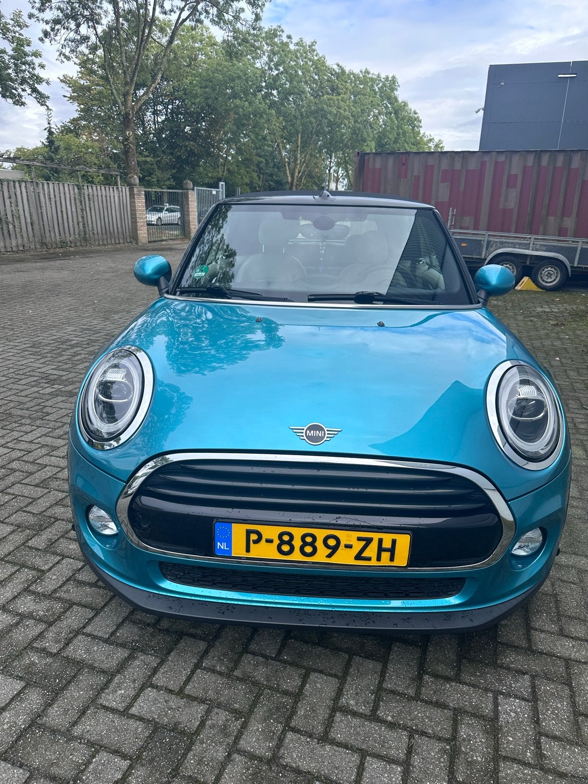 Mini Cabrio 1.5 136pk Aut 2018 blauw/groen, 136 pk, Beige, Cabriolet, Leder