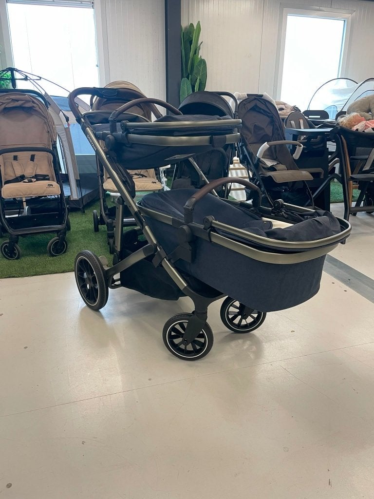 Deryan Evy V2 Duo Kinderwagen Blauw - Online Uitverkocht, Ophalen of Verzenden, Zo goed als nieuw, Overige merken, Duomodel