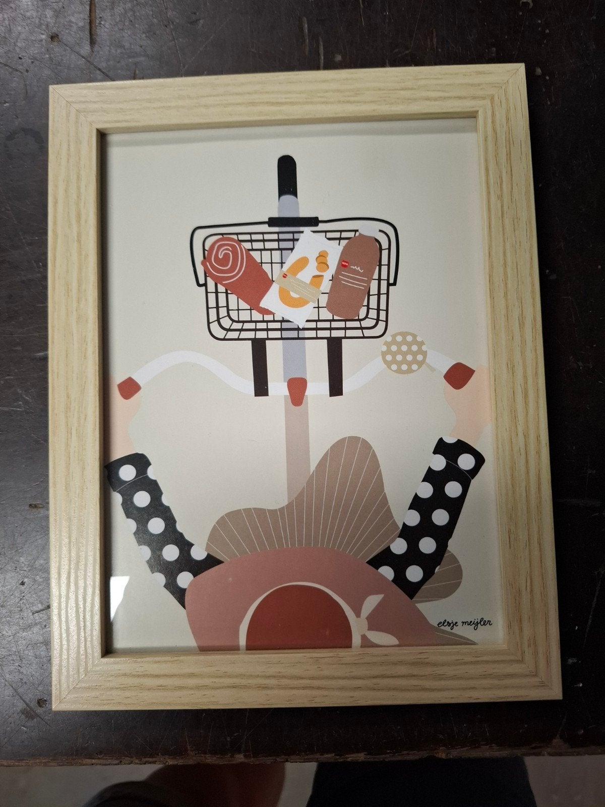 Fotolijstje 15x20 houten lijst, Ophalen, Hout