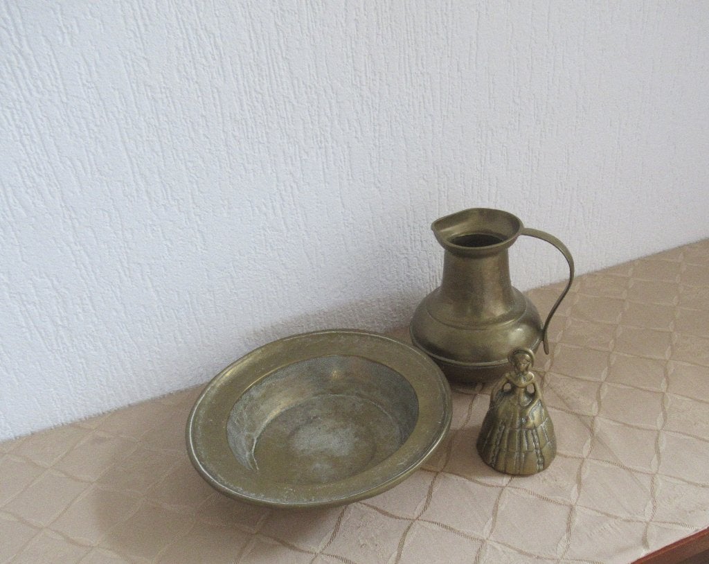 Koperen sitetable set, Ophalen, Brocante, Zo goed als nieuw, Metaal