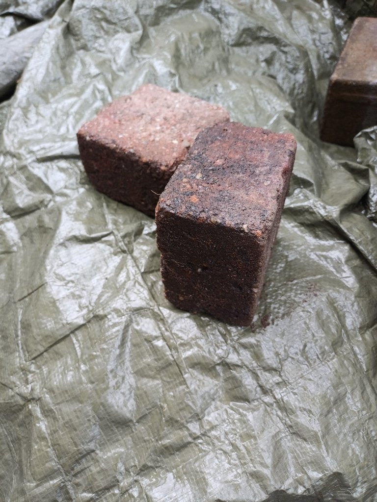 Beton Getrommeld herfstkleur 10x10x6 cm -, Ophalen, Gebruikt, Klinkers, 10 m² of meer
