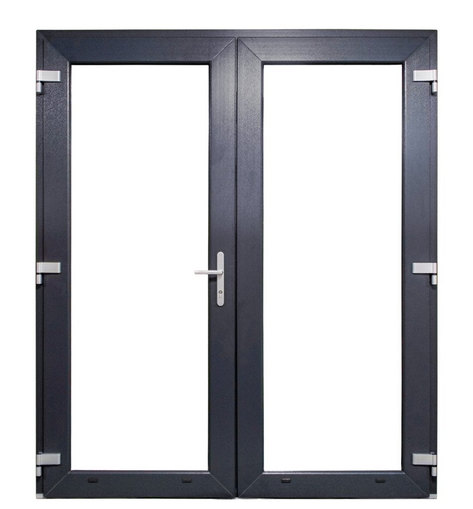 Kunststof  Dubbele Deur  B180 H215cm Antraciet