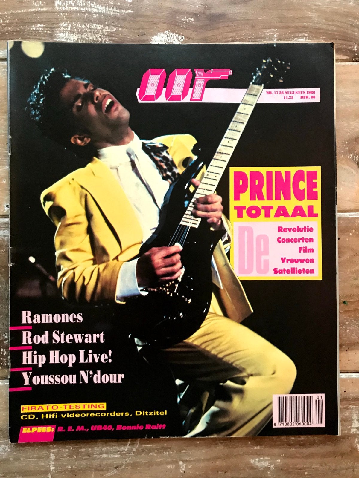 OOR Magazine 1986 PRINCE Ramones VIRGIN PRUNES Rod Stewart, Ophalen of Verzenden, Zo goed als nieuw, Muziek, Film of Tv