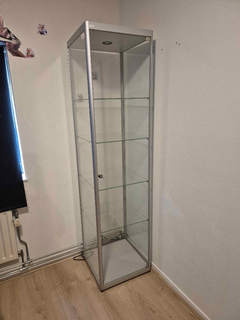Grote vitrine kast, Ophalen, Gebruikt, 50 tot 100 cm, Glas