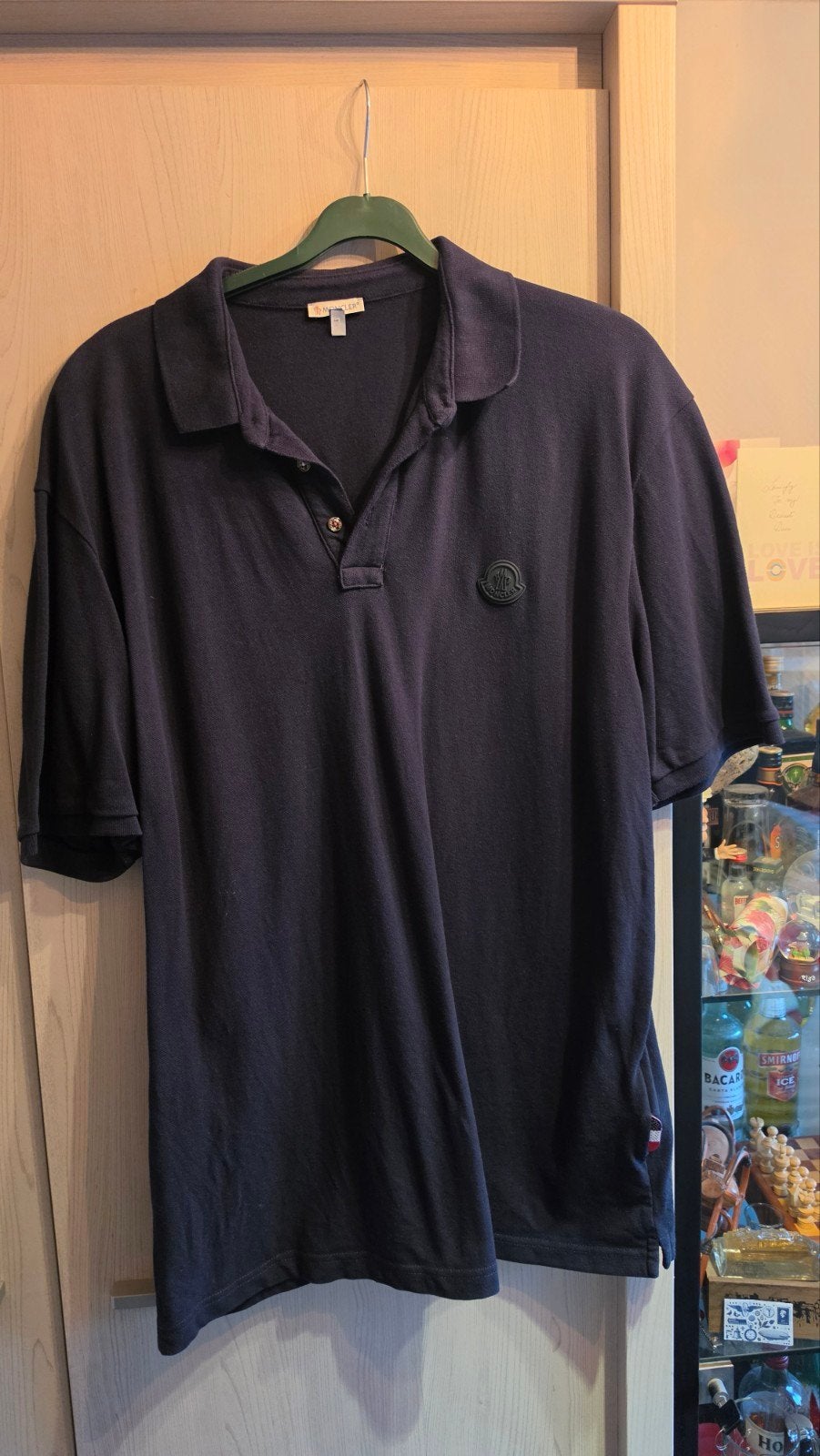 Moncler Polo Shirt - Valt klein, 6XL, Moncler, Blauw, Overige maten, Ophalen of Verzenden