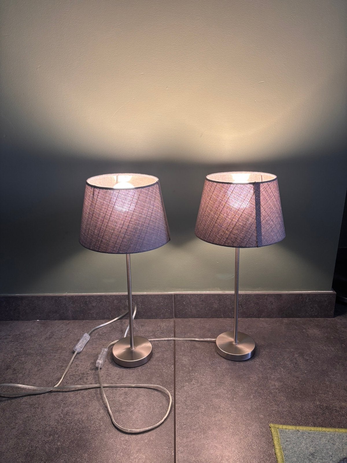 Twee nachtlampjes inclusief lamp, Ophalen, Zo goed als nieuw