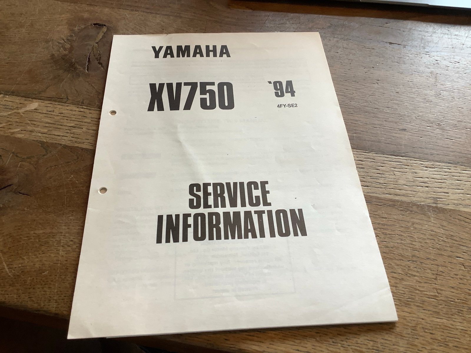 Yamaha XV750 Service Informatie Handleiding '94. (231), Verzenden, Yamaha