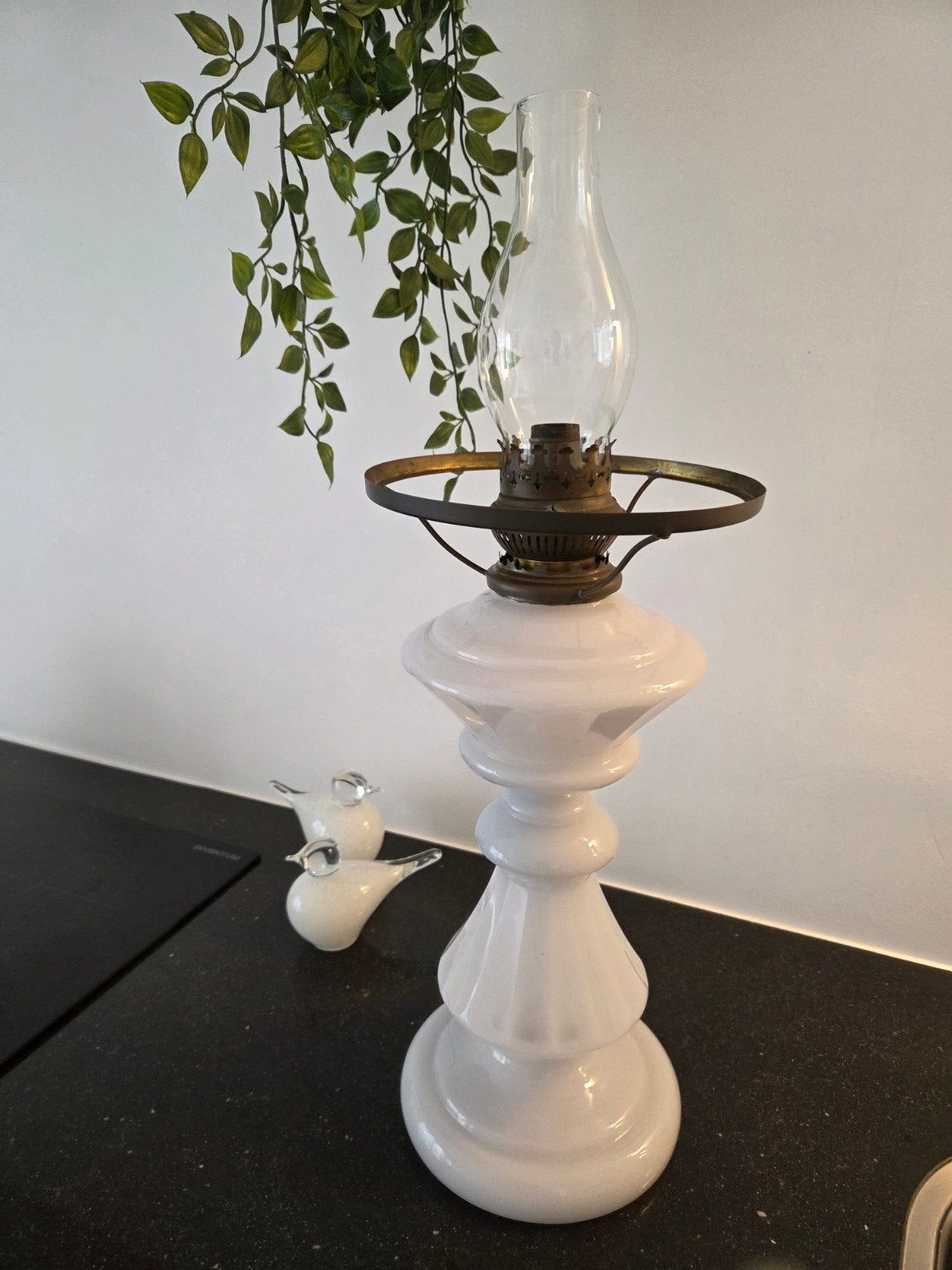 Antieke olielamp/ petroleumlamp, Ophalen of Verzenden