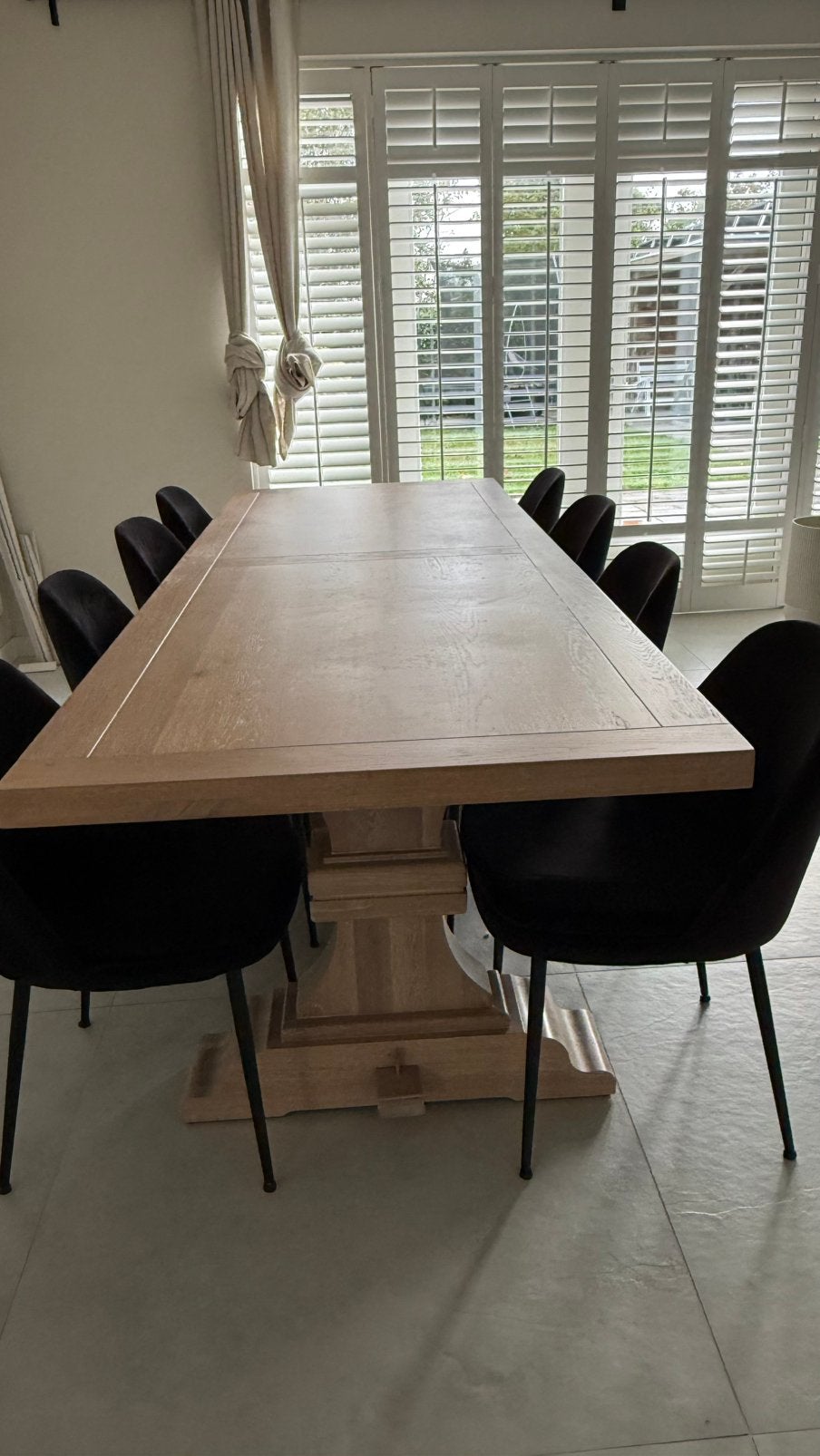 Kloostertafel 280x100 naturel oak, Huis en Inrichting, Ophalen, 200 cm of meer, 50 tot 100 cm, Zo goed als nieuw