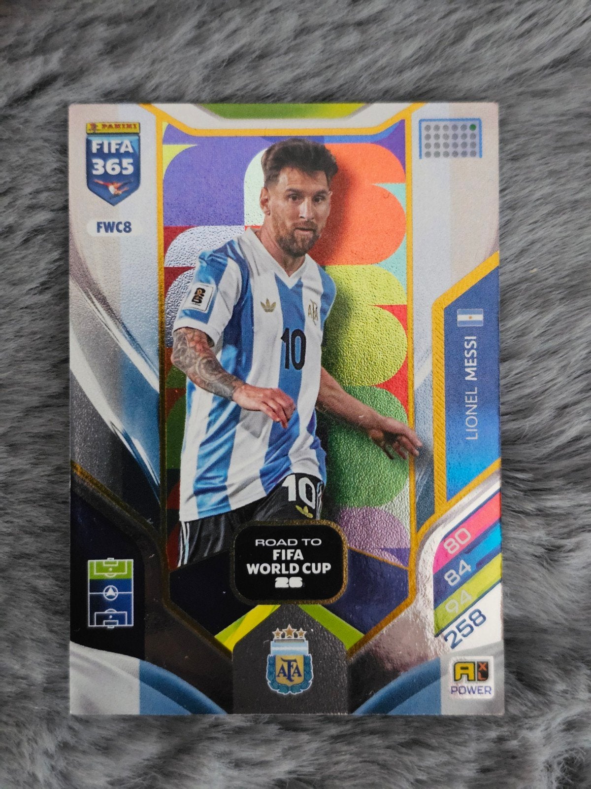 Panini FIFA 365 FWC8 Lionel Messi Spelerskaart, Ophalen of Verzenden, Zo goed als nieuw, Buitenlandse clubs, Spelerskaart