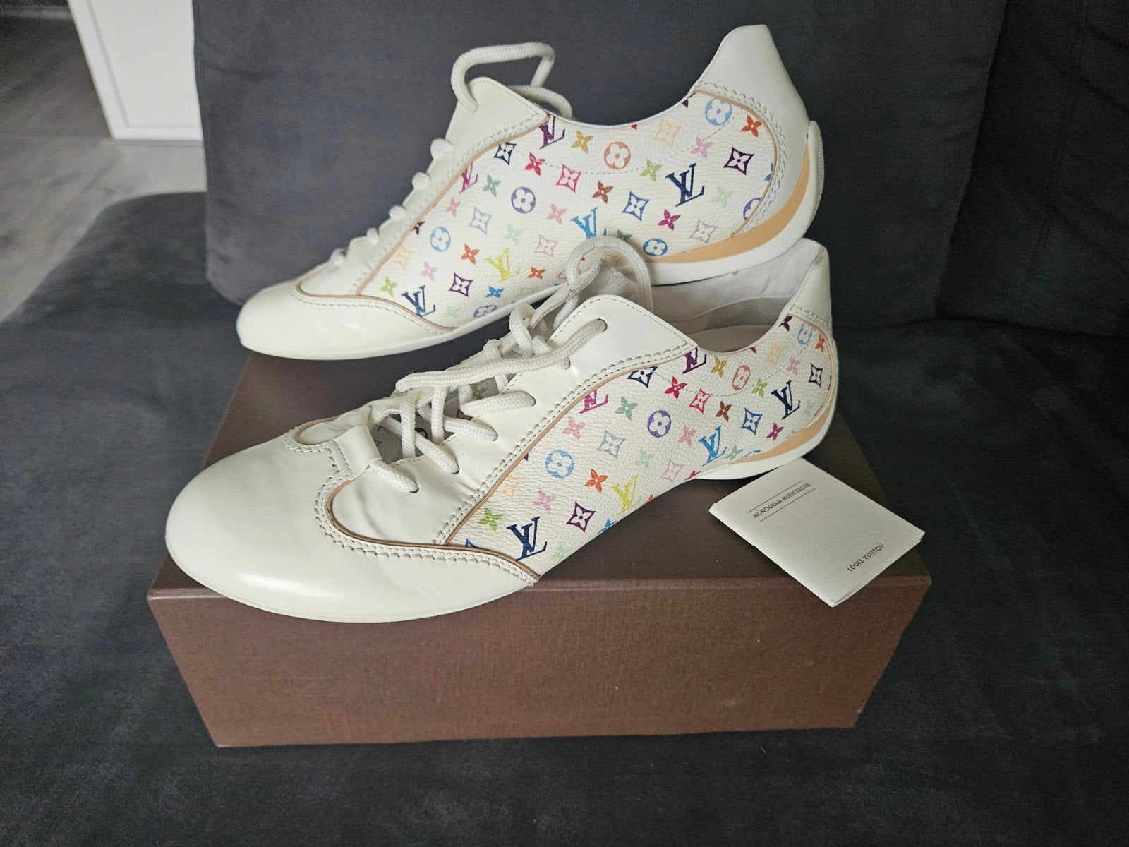 Louis Vuitton Monogram Multicolore sneakers maat 39,5, Kleding | Dames, Schoenen, Wit, Louis Vuitton, Ophalen of Verzenden, Sneakers of Gympen