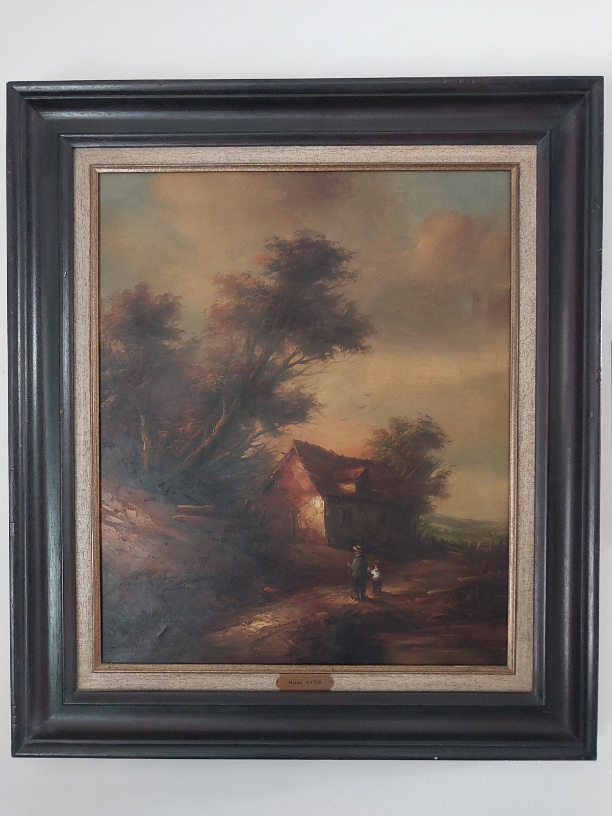Hans Otto Olieverf Schilderij - Landschap met Warme Sfeer, Ophalen