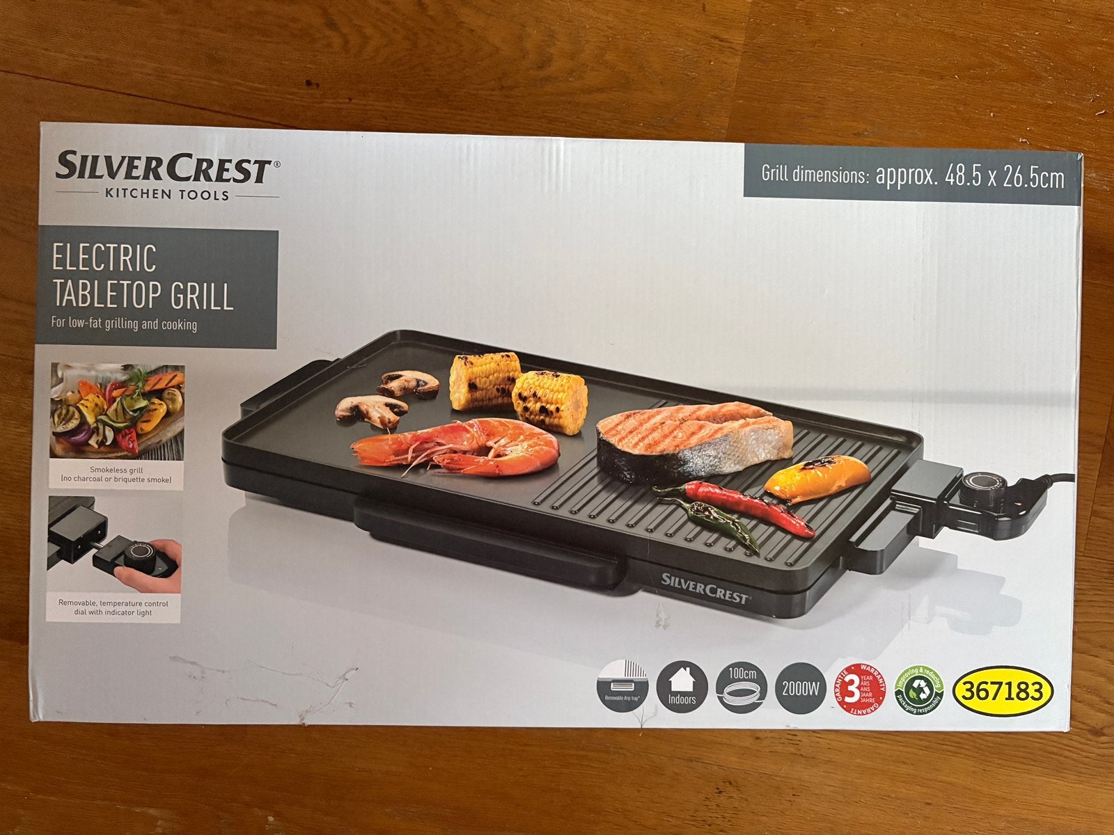 Silverstar elektrische grillplaat voor op tafel, Ophalen, Nieuw, 4 t/m 7 personen