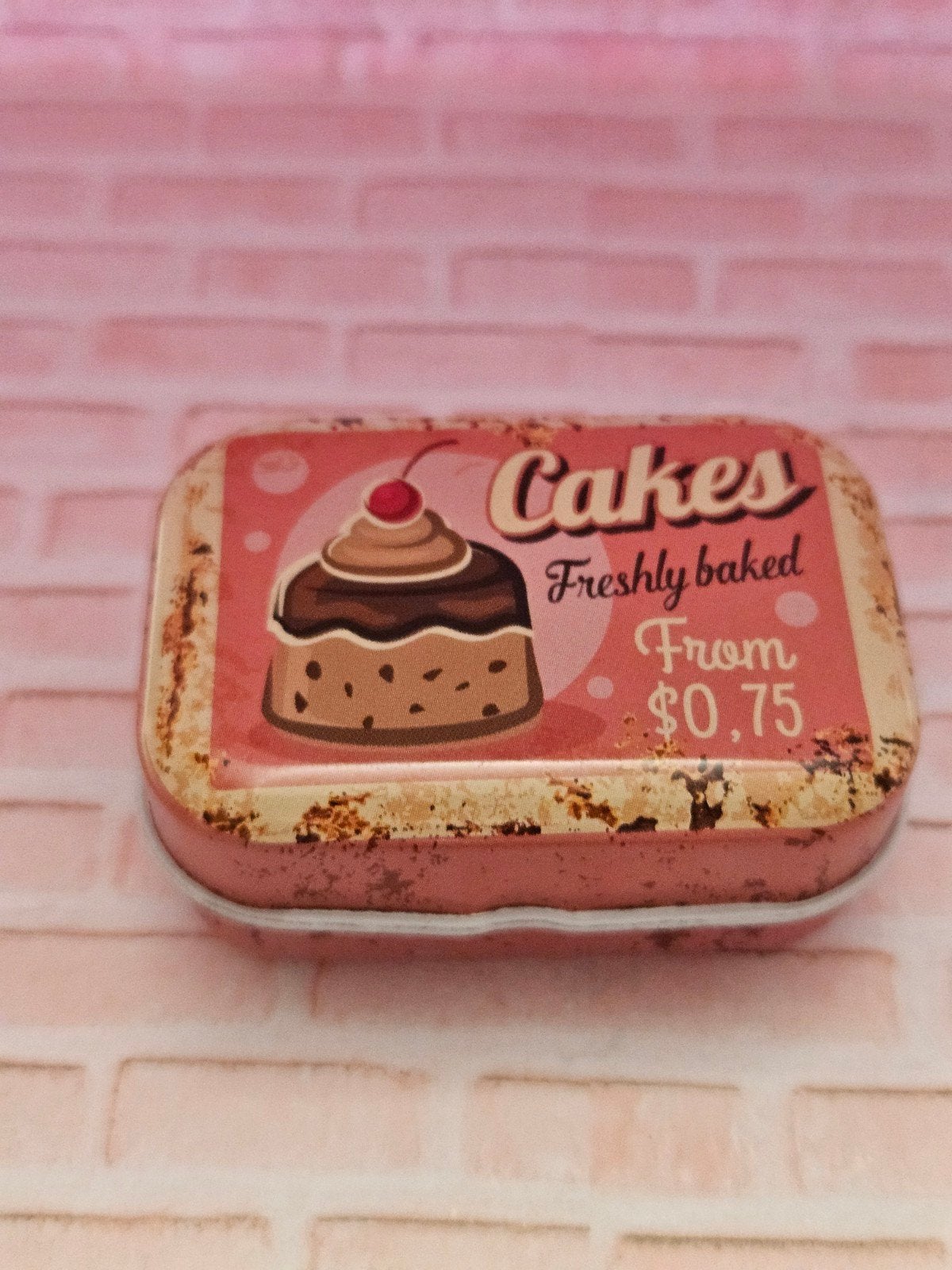 Vintage Roze Cakes Blikje - Nostalgische Opberger, Verzamelen, Ophalen of Verzenden, Nieuw, Overige
