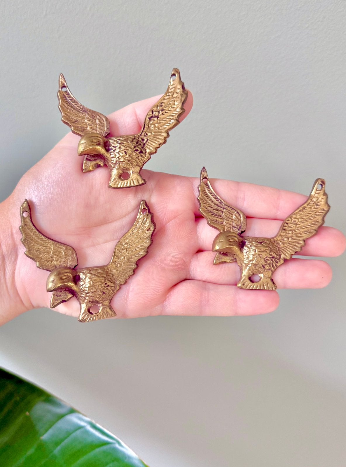 3 vintage messing DIY vogels wandvogels, Ophalen of Verzenden
