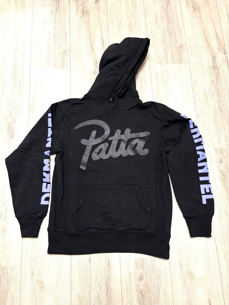 Patta x Dekmantel Script Logo Black Hoodie Small, -, Zwart, -, Ophalen of Verzenden