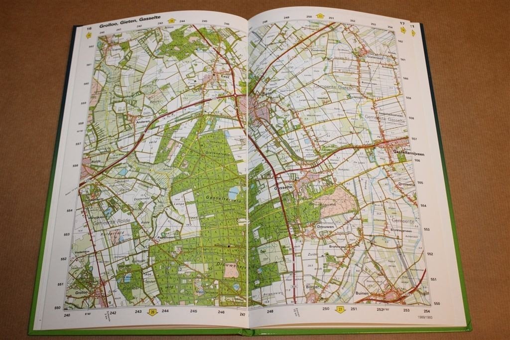 Compact Provincie Atlas Drenthe — Kaarten 1:50 000, Boeken, Gelezen, Ophalen of Verzenden, Landkaart, 1800 tot 2000