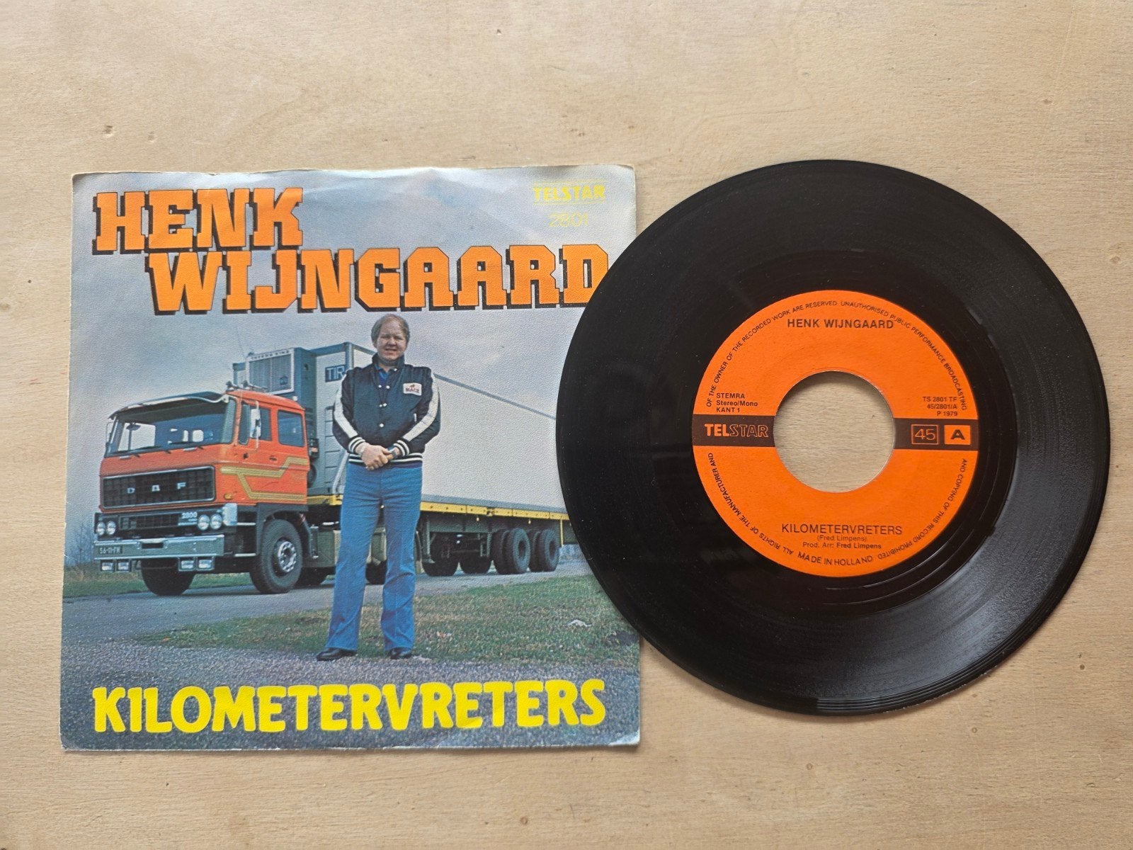 Henk Wijngaard - Kilometervreters, Cd's en Dvd's, Gebruikt, Fotohoes, 7 inch, Ophalen of Verzenden