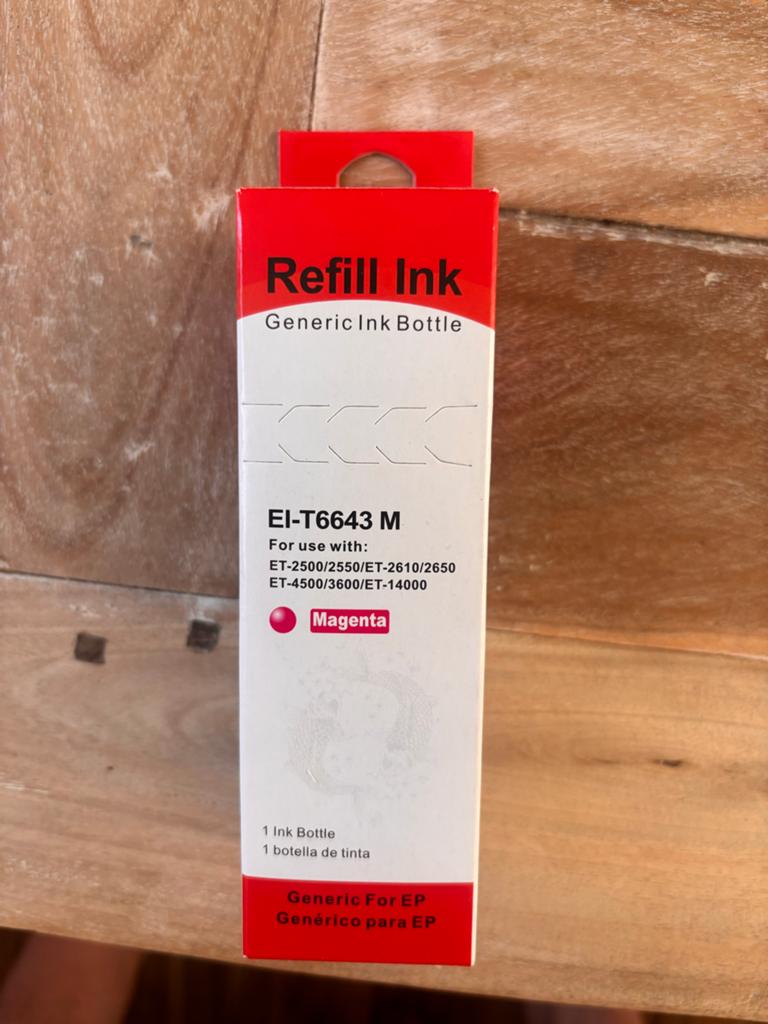 Navulinkt Magenta voor Epson printers (EI-T6643 M), Ophalen of Verzenden, Nieuw, Overige typen