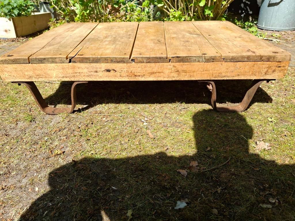 Vintage salontafel, 100 tot 150 cm, Minder dan 50 cm, Rechthoekig, 50 tot 100 cm