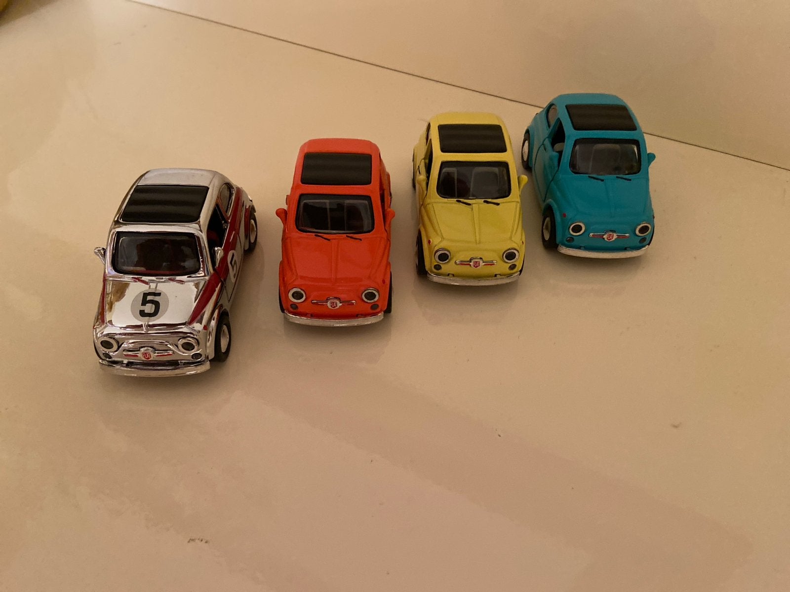 4x Fiat schaalmodel 1:32 - Goede staat, Ophalen of Verzenden, Auto, Overige merken