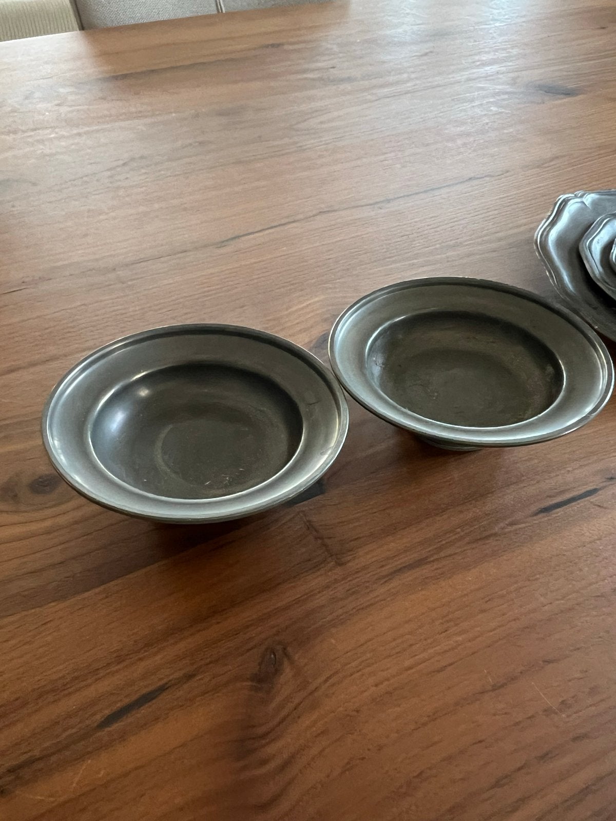 Antieke tinnen borden en schalen set, Antiek en Kunst, Ophalen of Verzenden