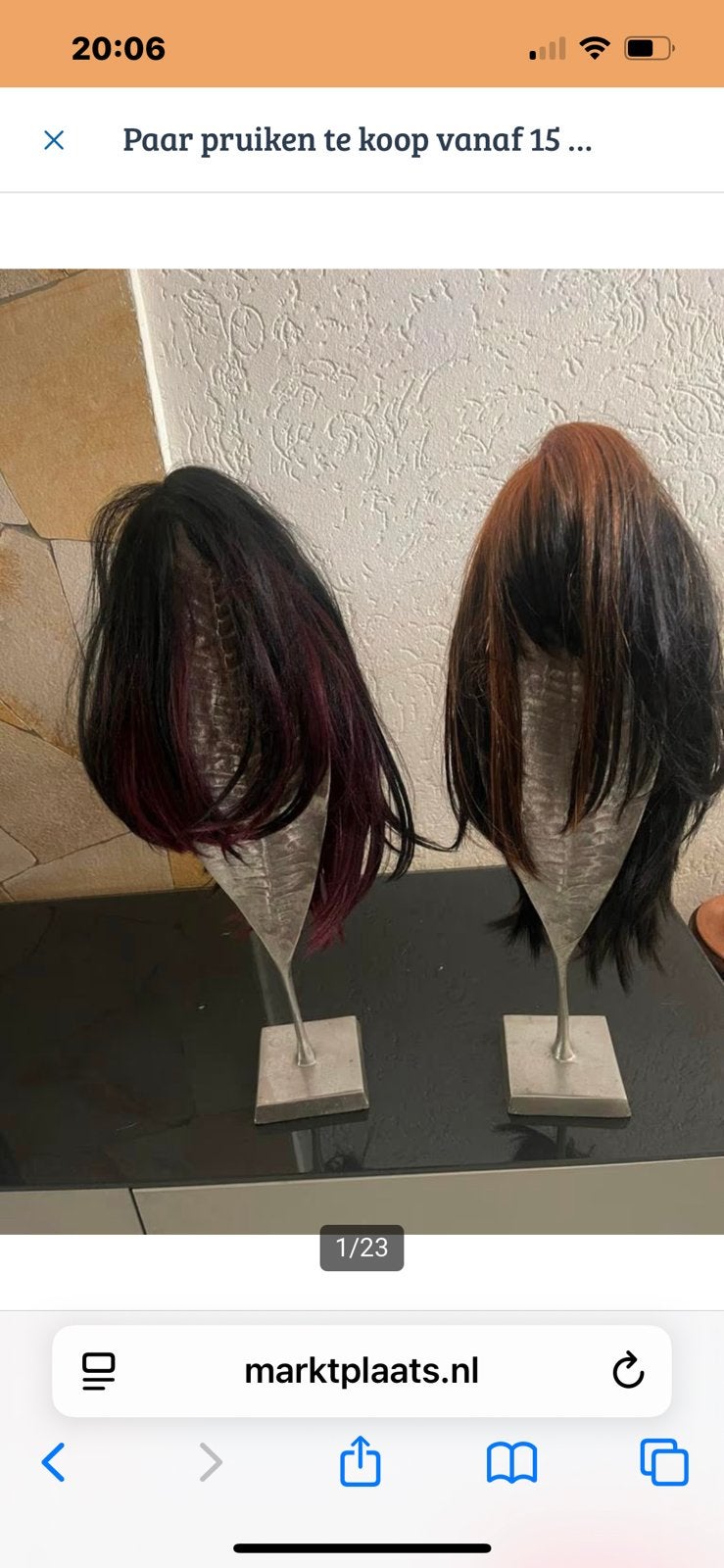 Aantaal pruiken popetje hoefde en ijzer standart vanaf 8 eur, Ophalen of Verzenden, Zo goed als nieuw, Pruik of Haarverlenging