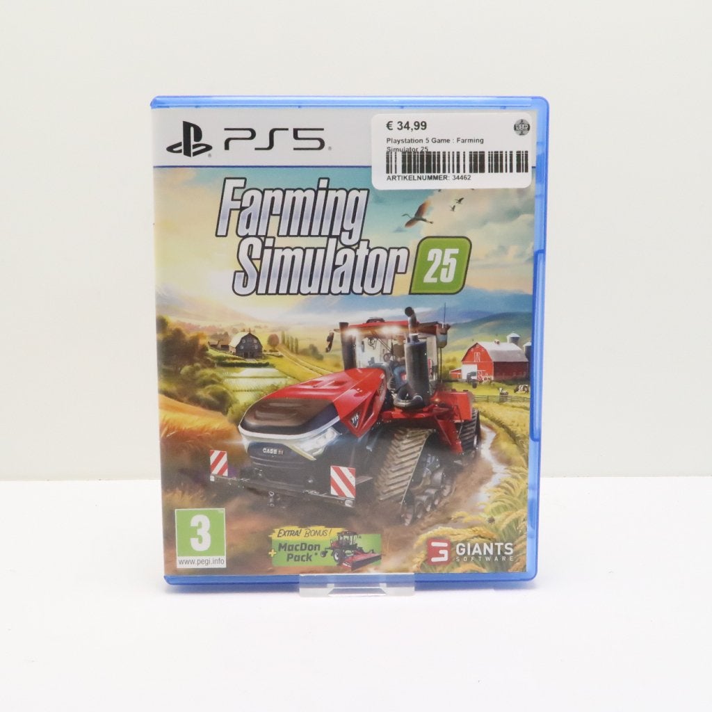 Playstation 5 Game : Farming Simulator 25, Playstation, Zo goed als nieuw, Support@playstation.com, 2207 Bridgepointe Parkway
San Mateo, CA 94404
United States