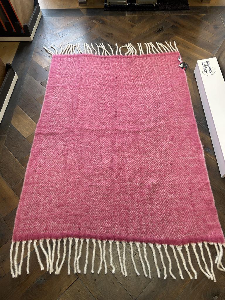 Colmore Plaid wit/roze met visgraat patroon, Ophalen, Nieuw, Nvt, Nvt