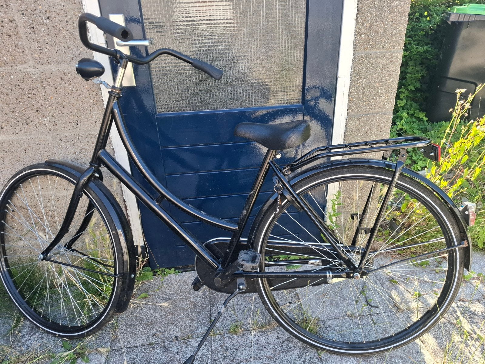 Zwarte damesfiets, Velgrem, Ophalen, Overige merken, 53 tot 56 cm